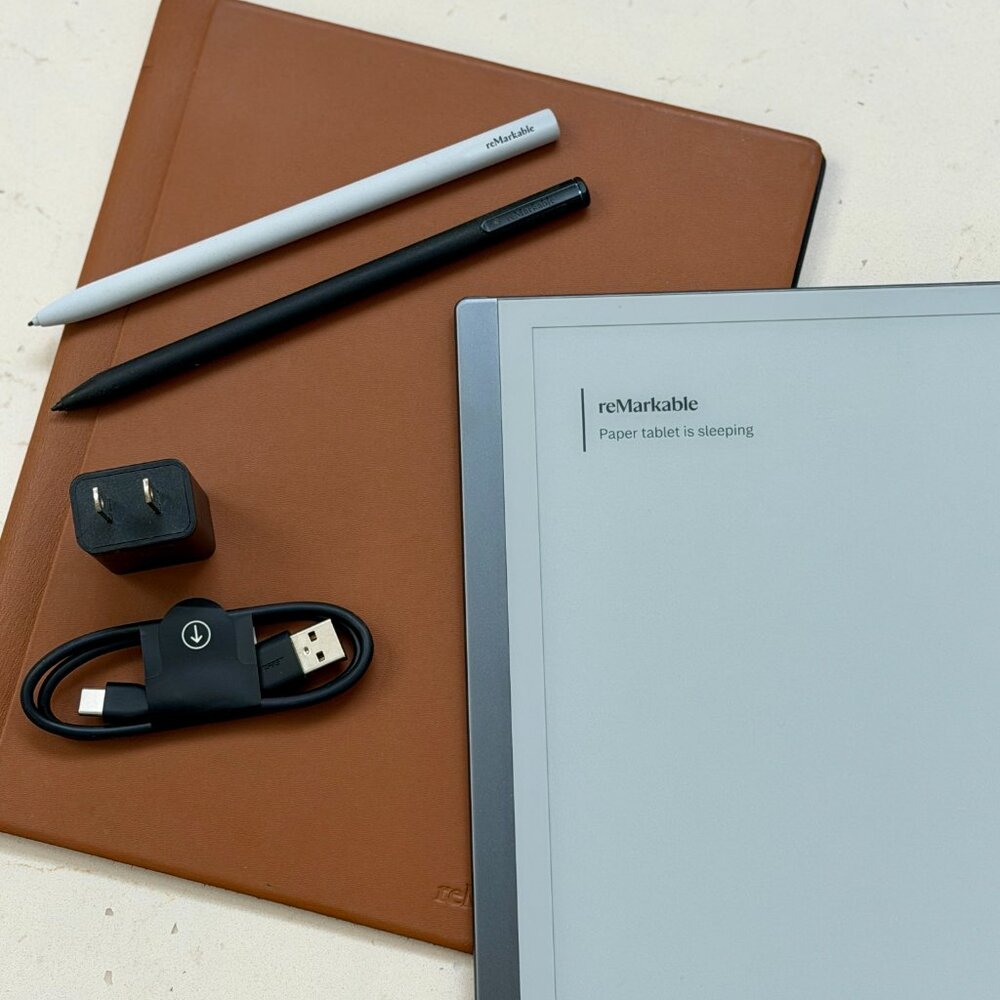 Complete reMARKABLE 2 Package with Leather Folio and 2 Markers - over $750 MSRP!